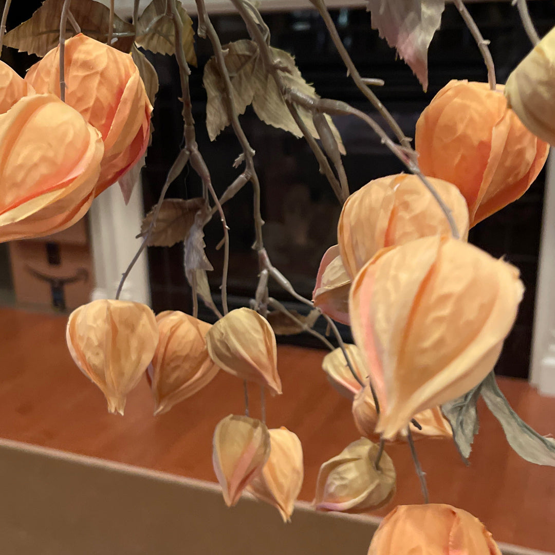 Fall orange heart drop stem
