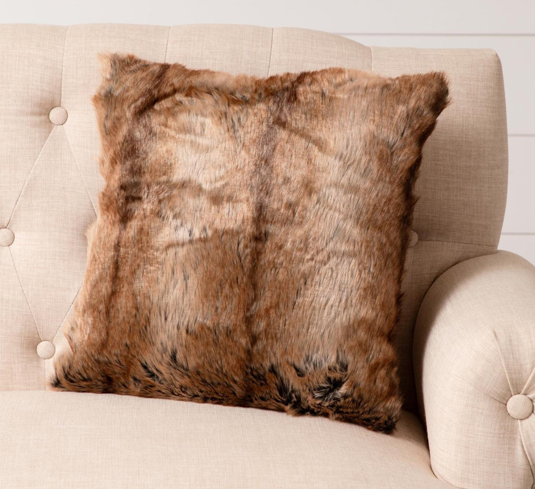 Pillow-faux caribou