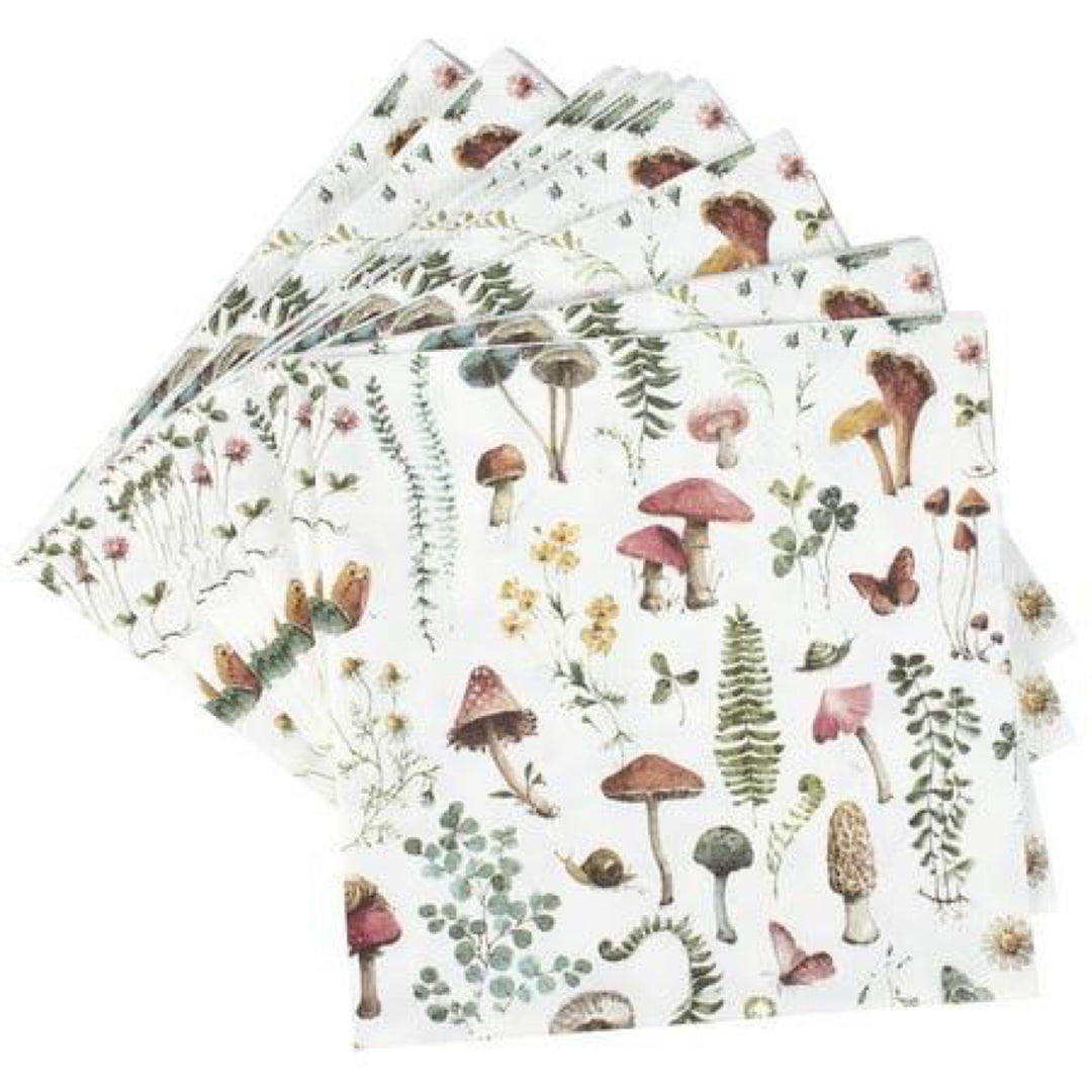 Mushroom Study Dinner Napkin