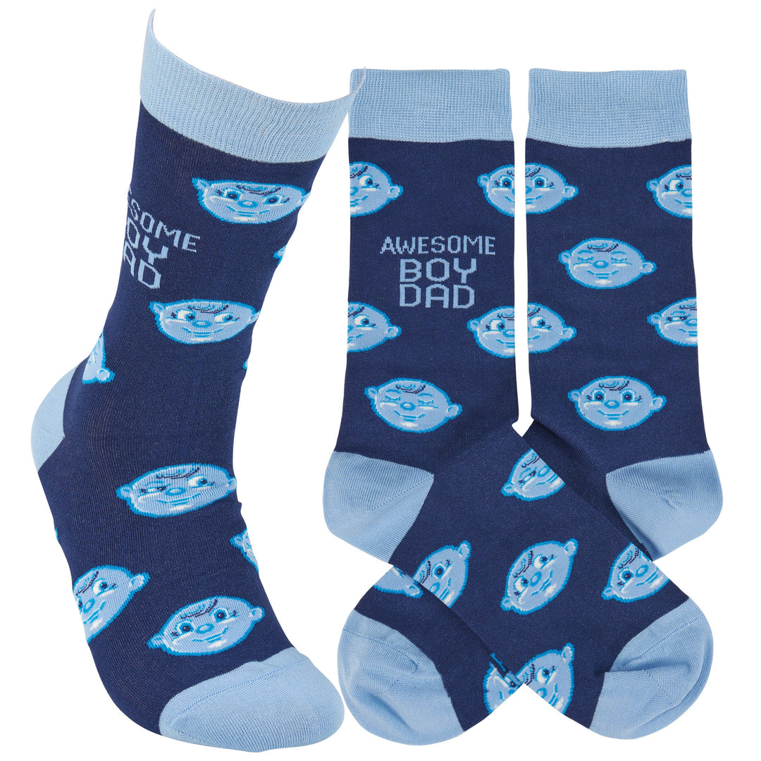 Awesome Boy Dad Socks