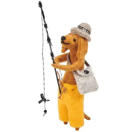 Critter-fishing dog