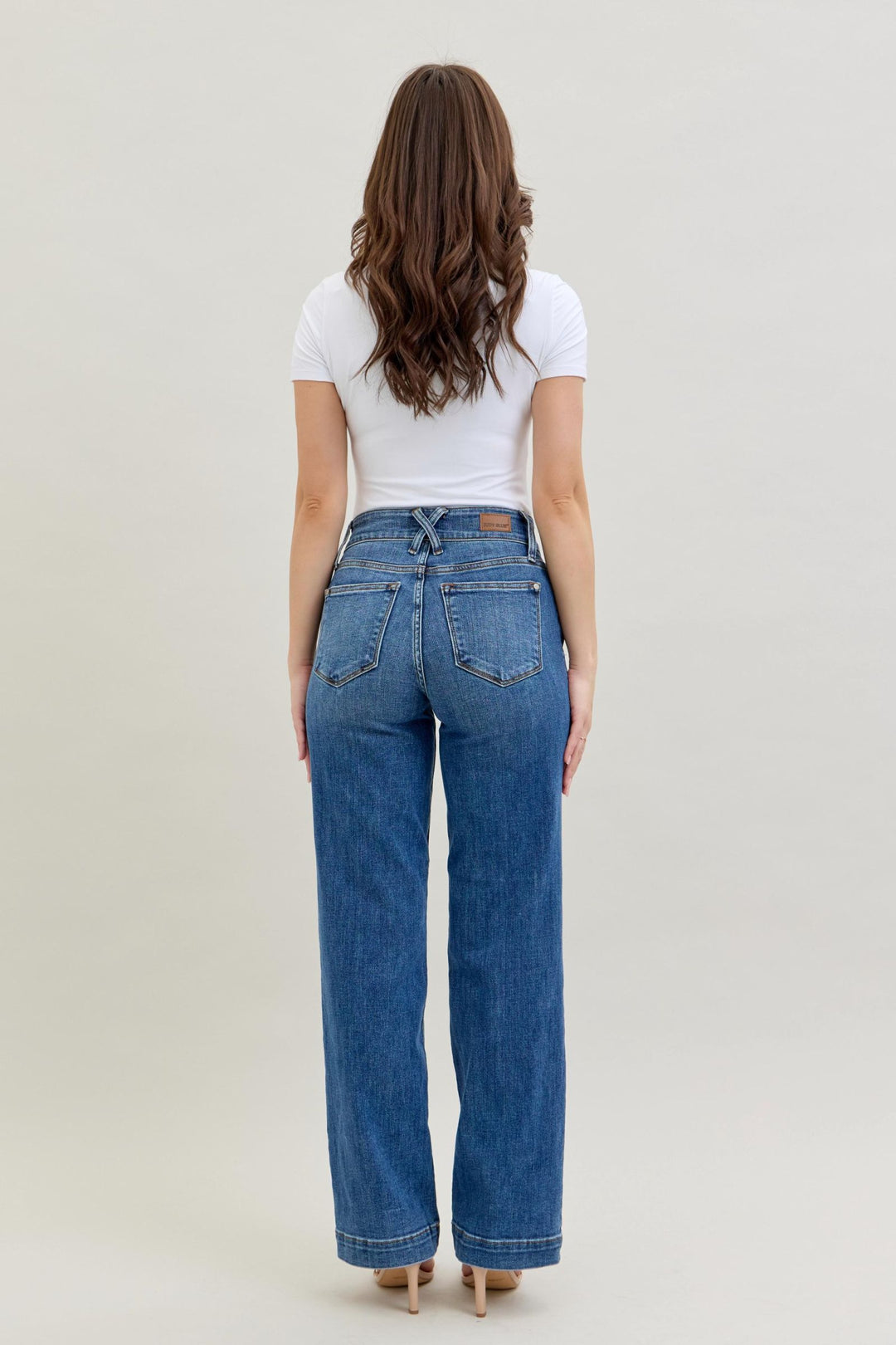 Judy Blue HW Double Button Wide Leg