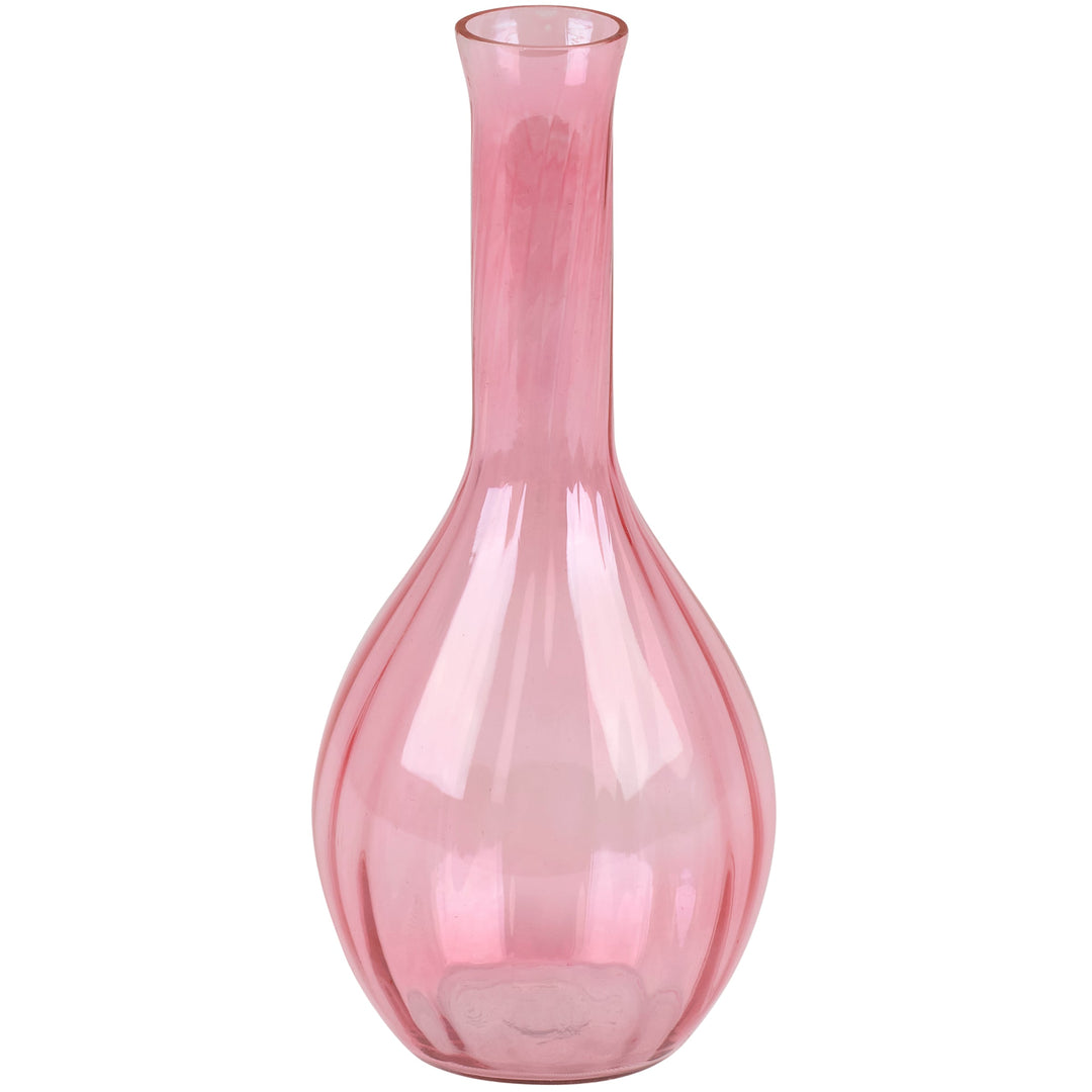 Bud Vase Pink Ribbed