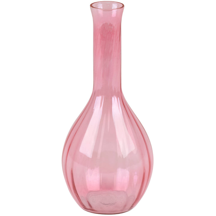 Bud Vase Pink Ribbed