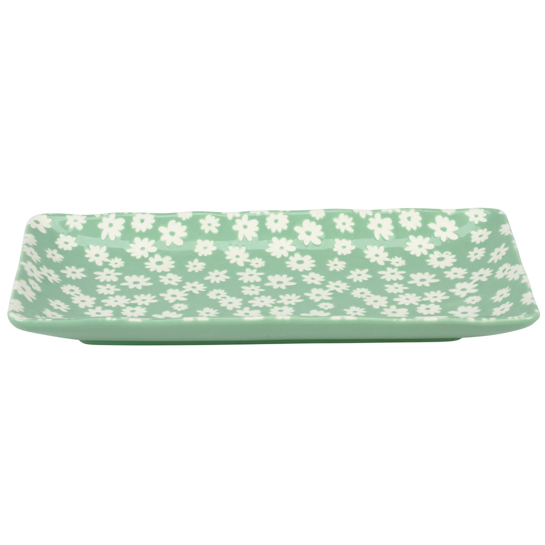 Daisy Stoneware Rectanglar Platter