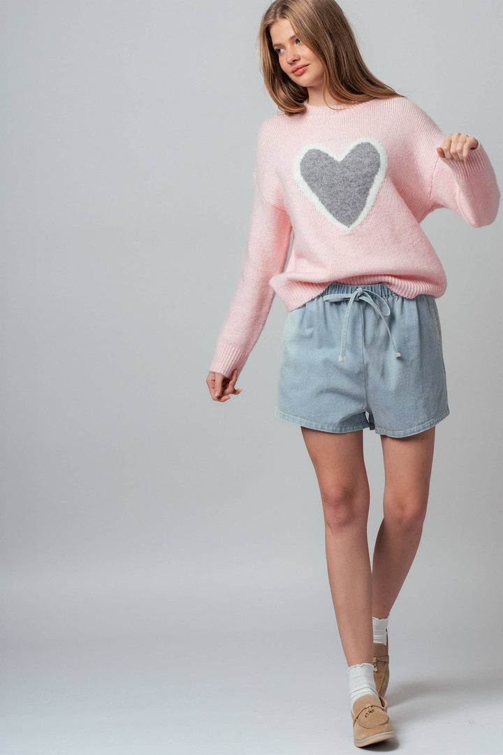 Plush Heart Sweater