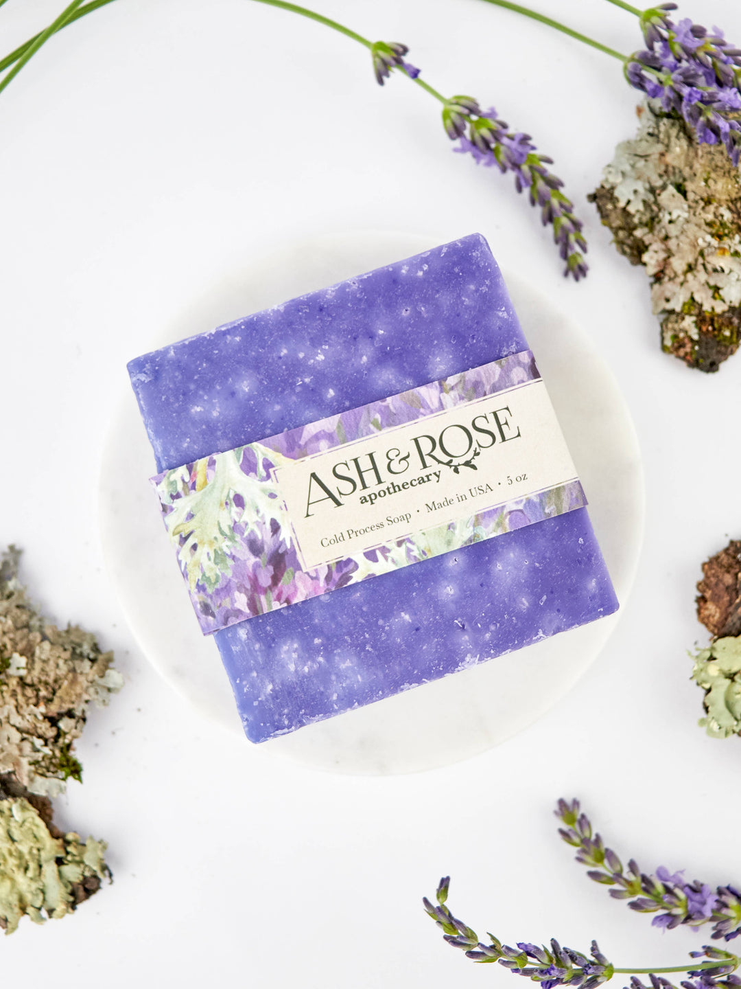 Lavender Oak Moss Soap Scrub Bar
