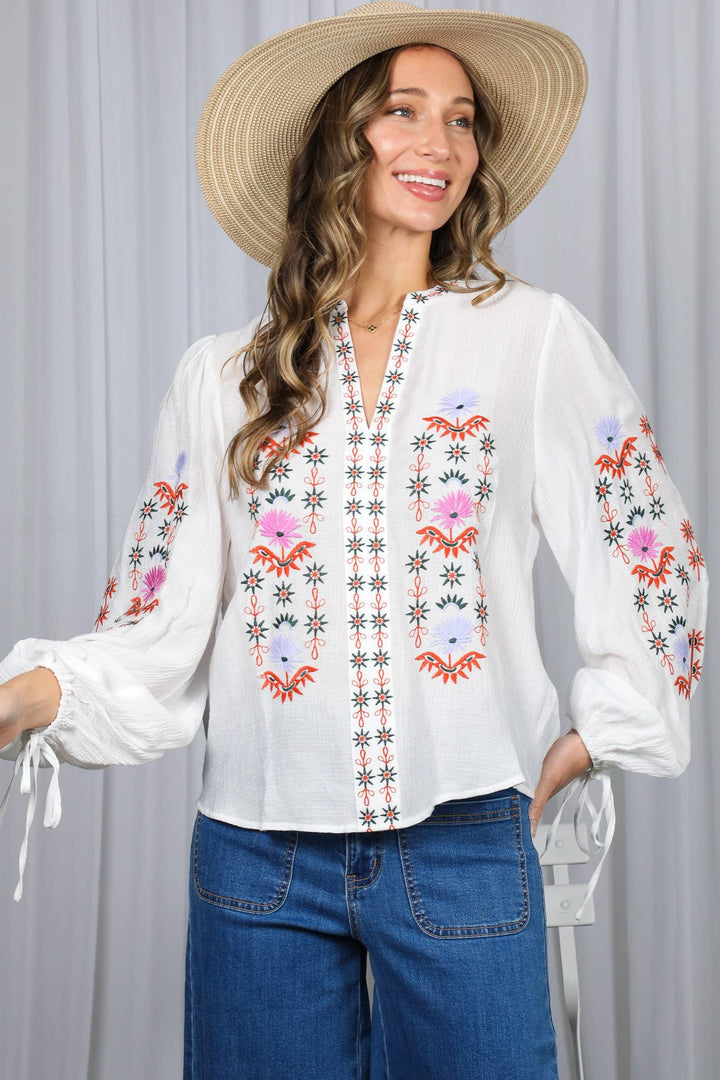 Vintage Embroidered Bohemian Top