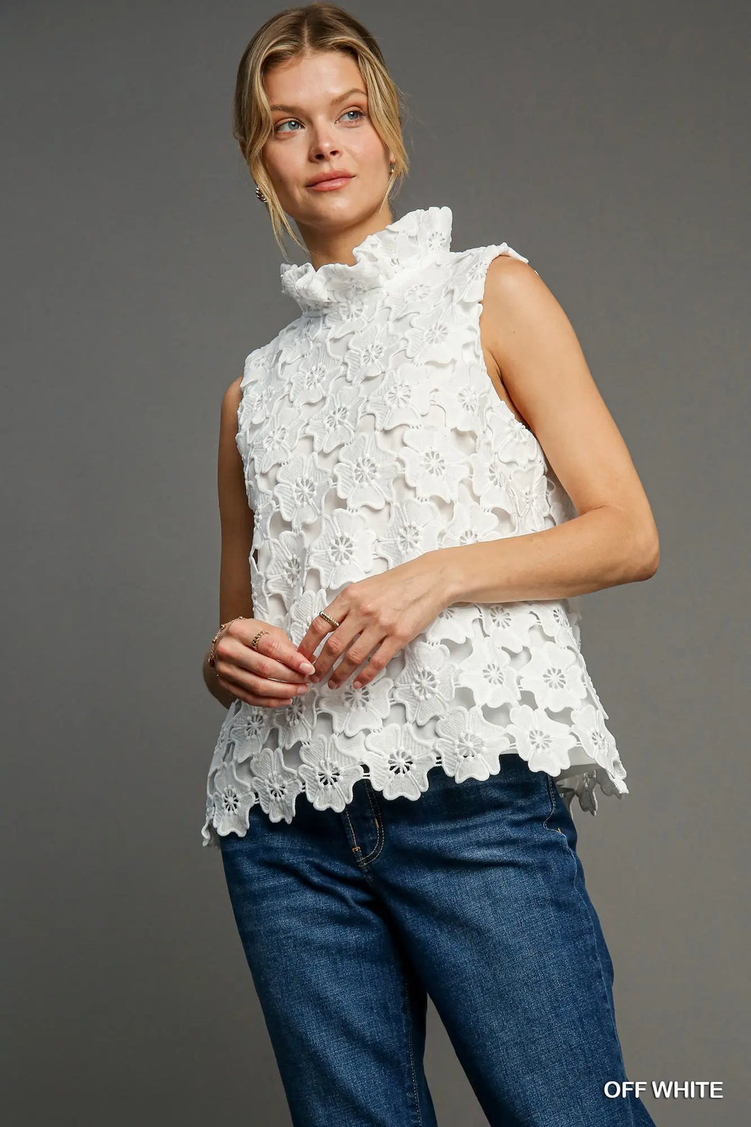 Floral Lace Sleeveless Top