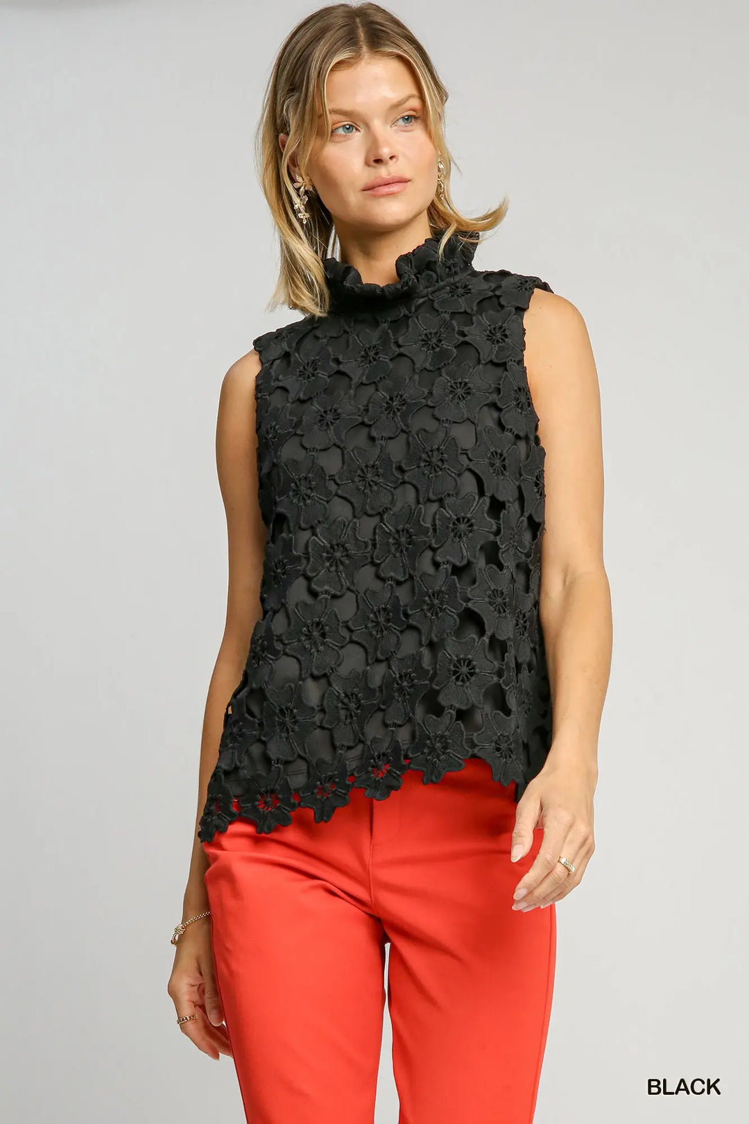 Floral Lace Sleeveless Top