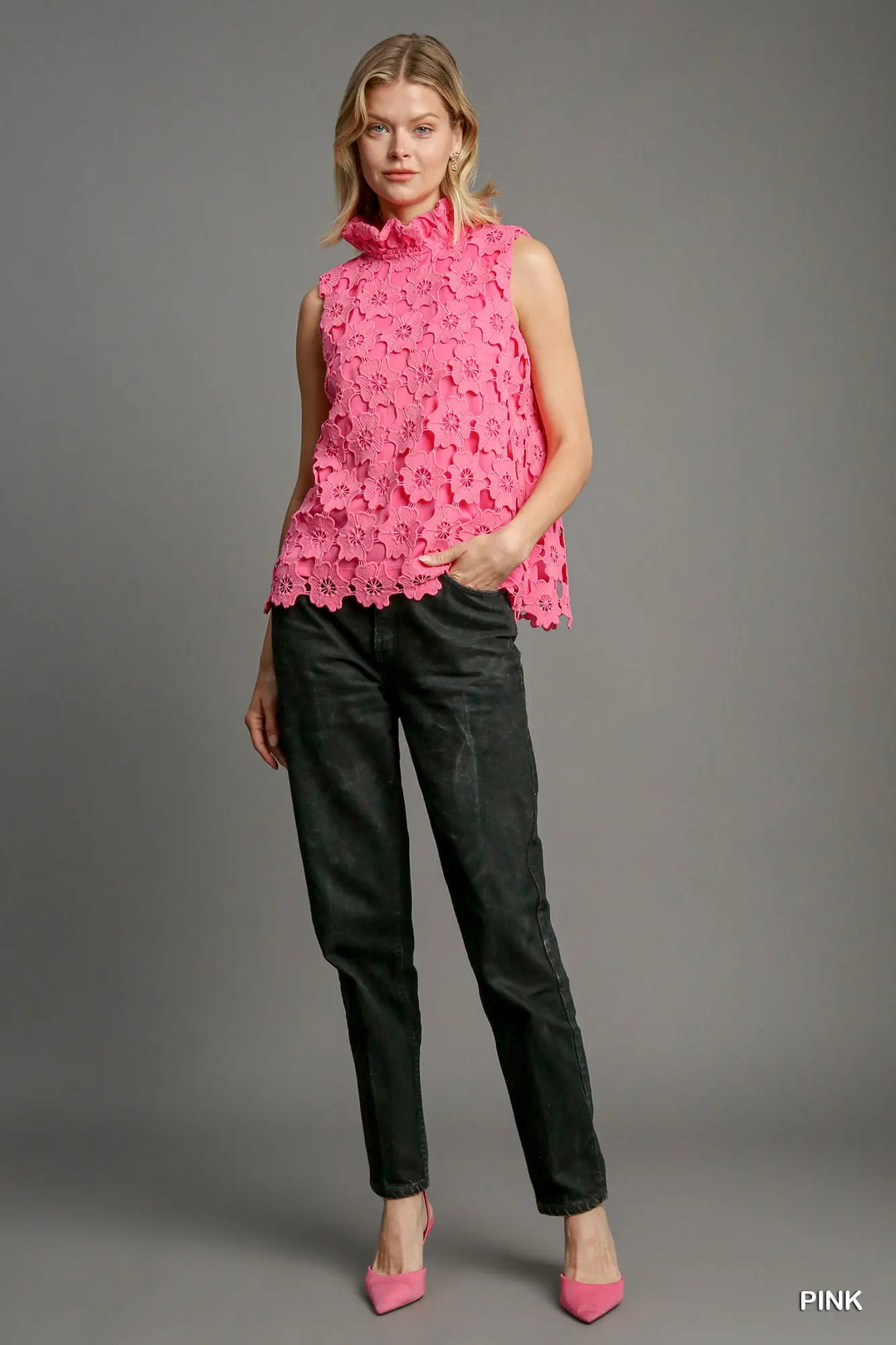 Floral Lace Sleeveless Top