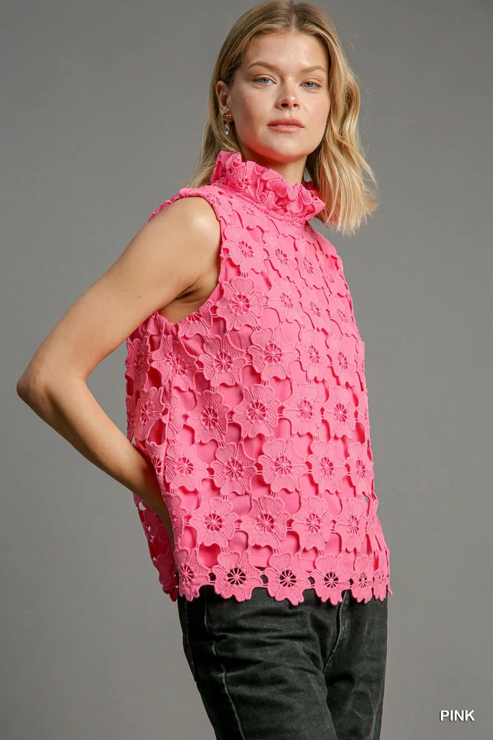 Floral Lace Sleeveless Top