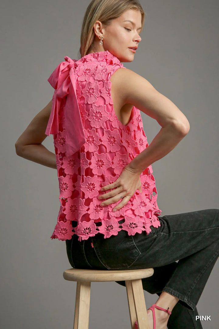 Floral Lace Sleeveless Top