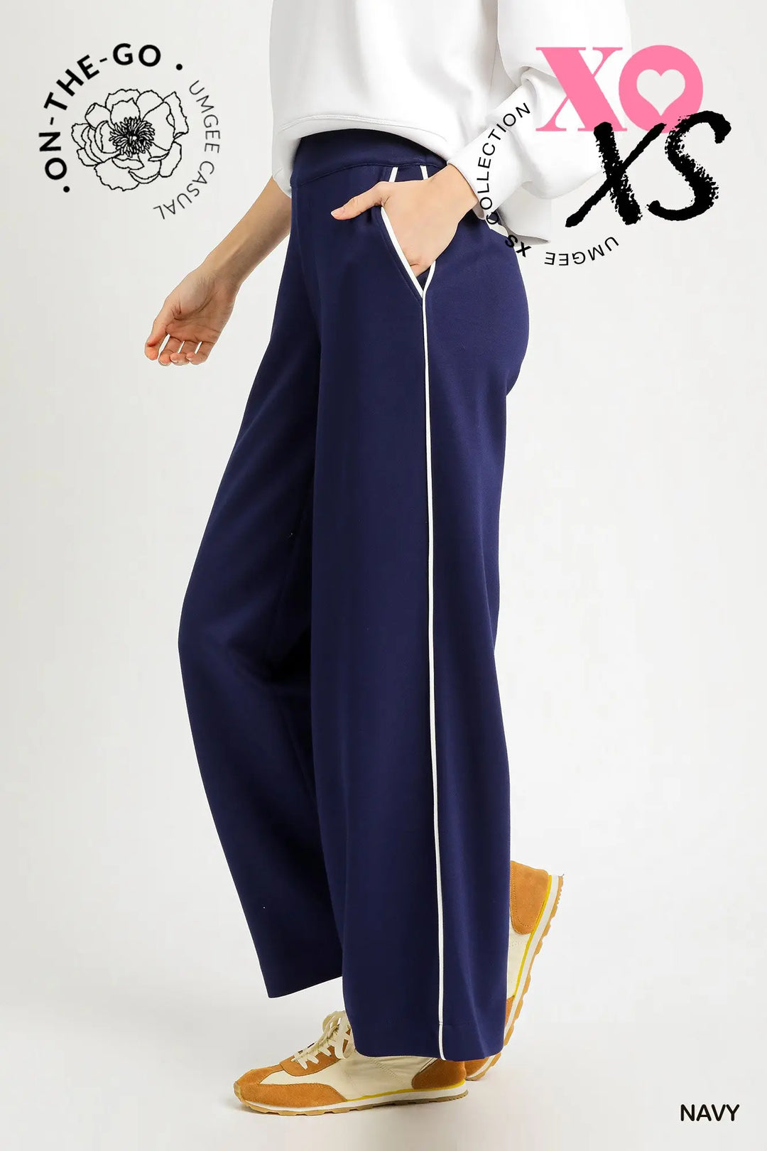 Navy Wide Lounge Pants