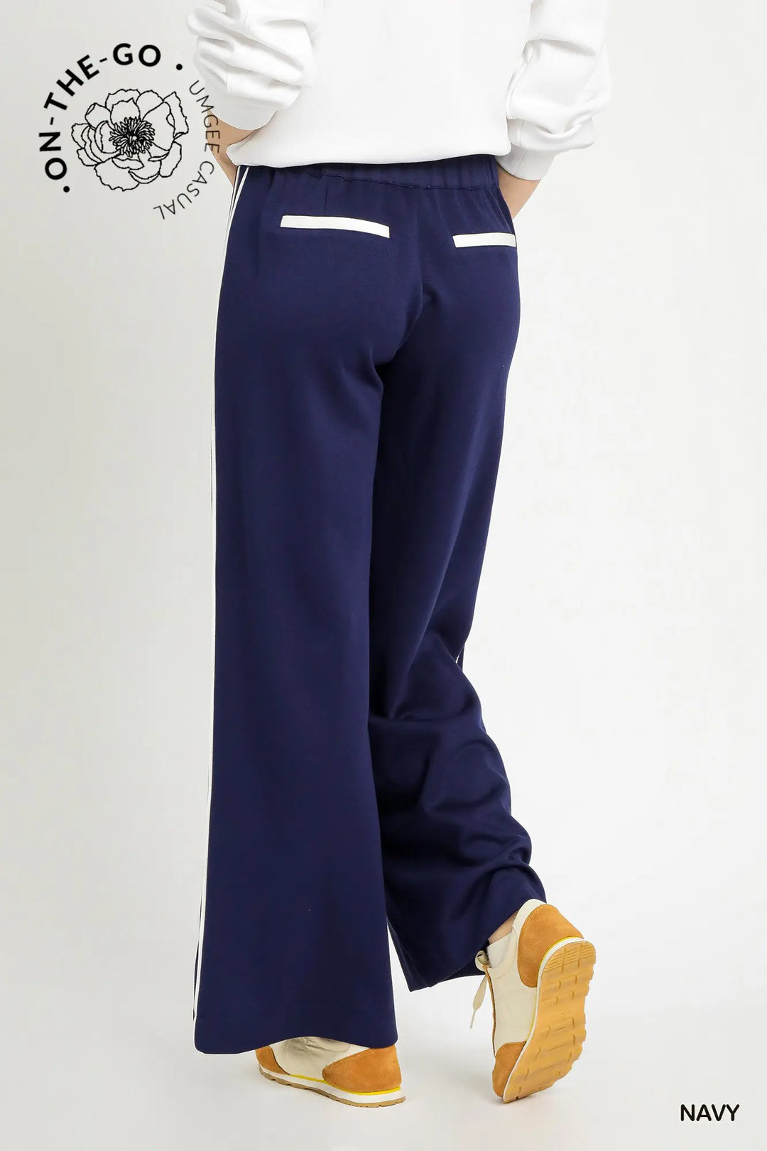 Navy Wide Lounge Pants