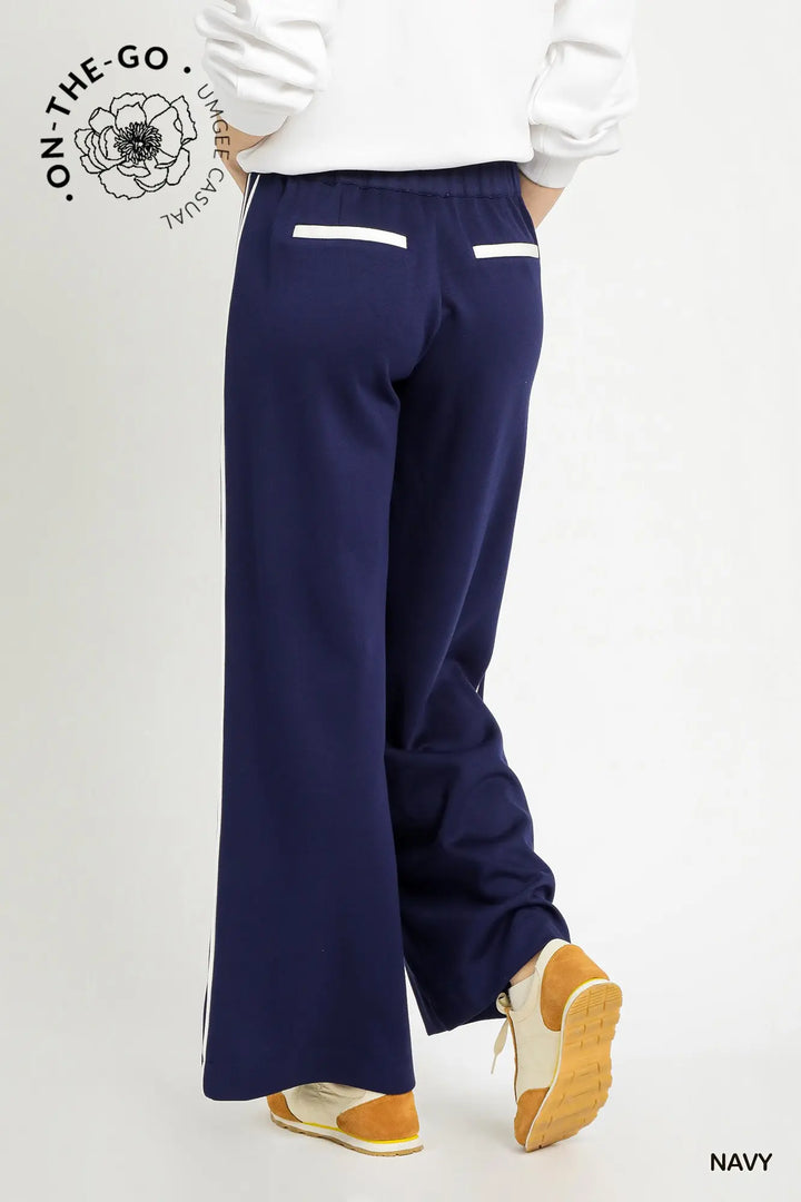 Navy Wide Lounge Pants