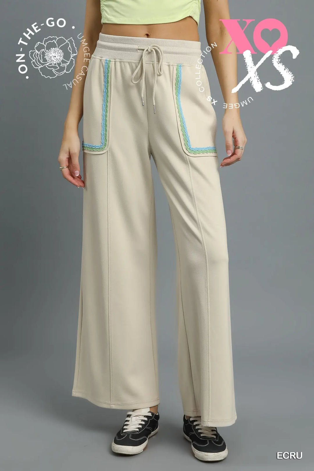 Beige Wide Lounge Pants