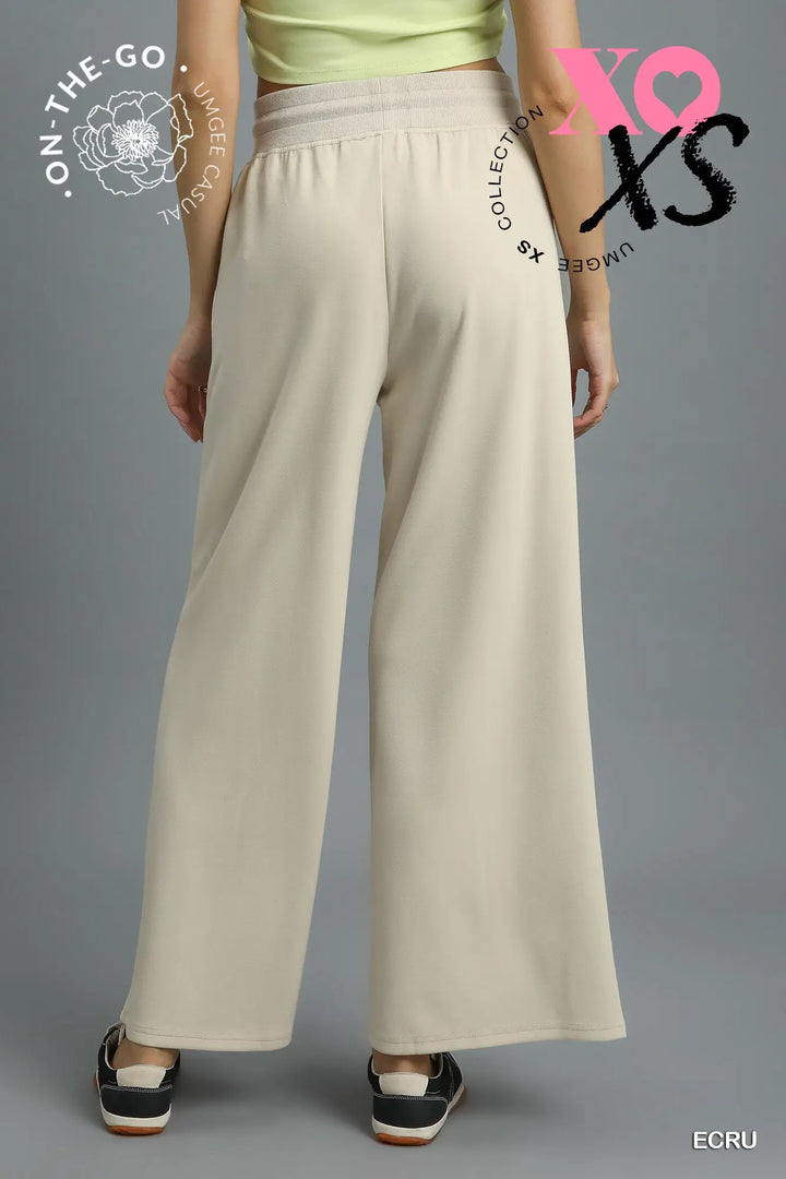 Beige Wide Lounge Pants