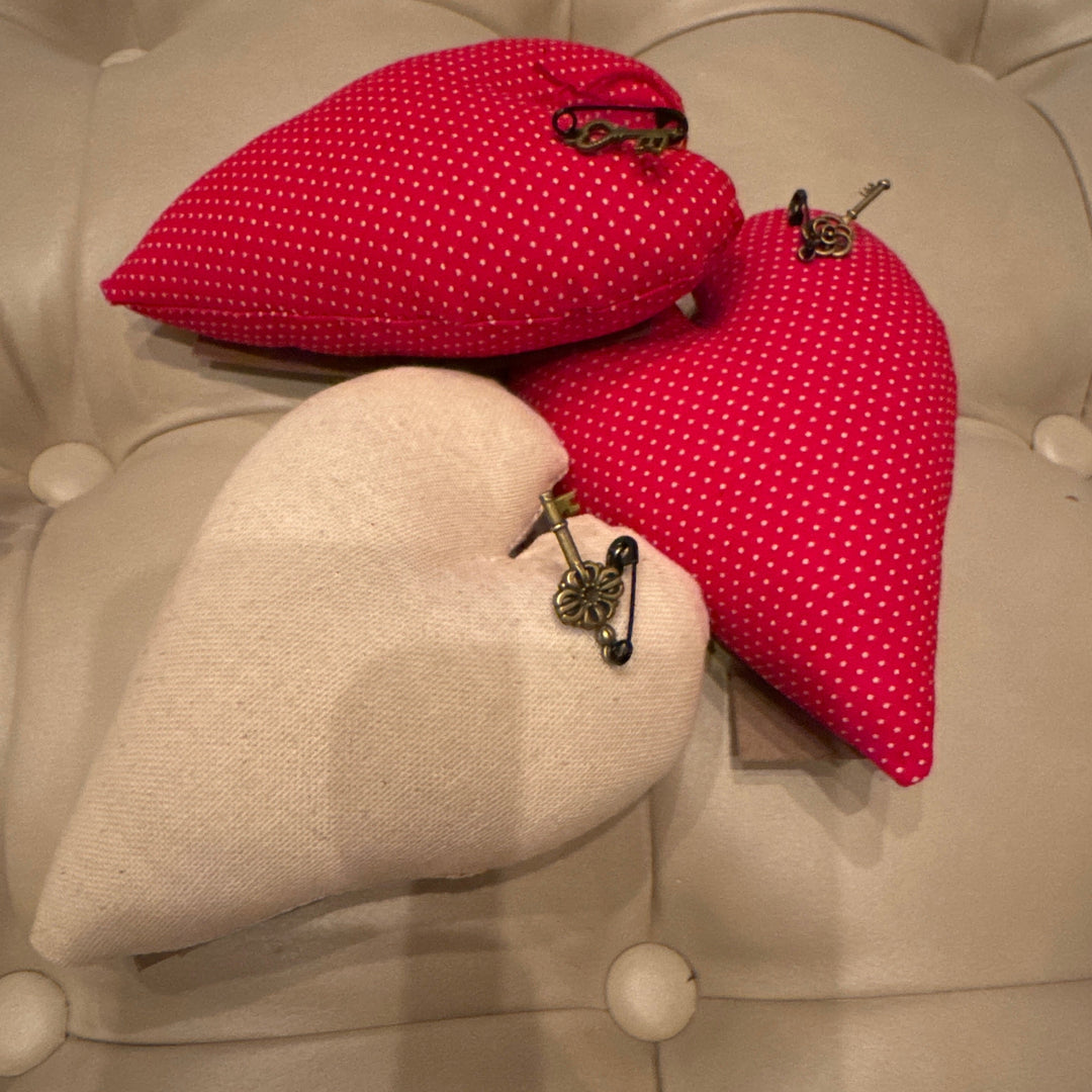 Fabric heart w key
