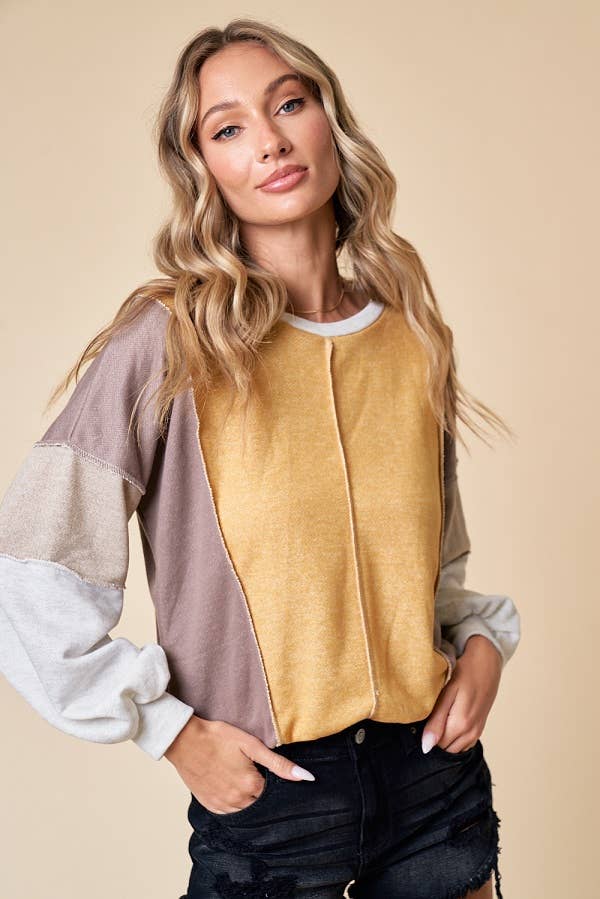 Choco Color Block Sweatshirt
