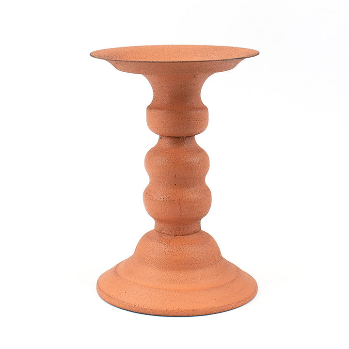 Candlestick apricot metal