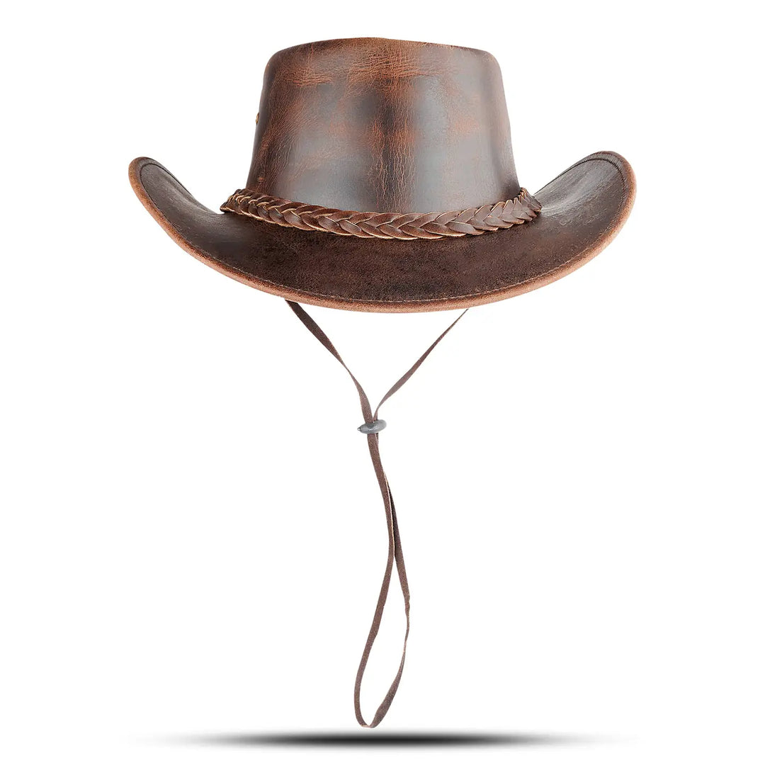 Brown Cowboy Hat Braided Band