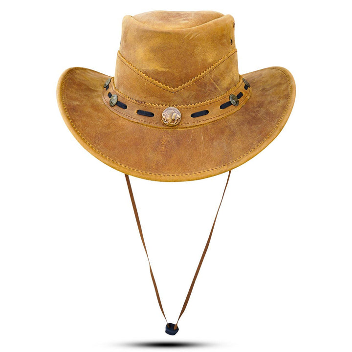 Tan Shapeable Western Leather Hat