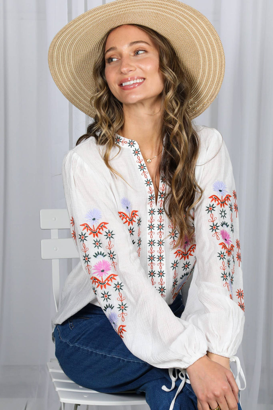 Vintage Embroidered Bohemian Top
