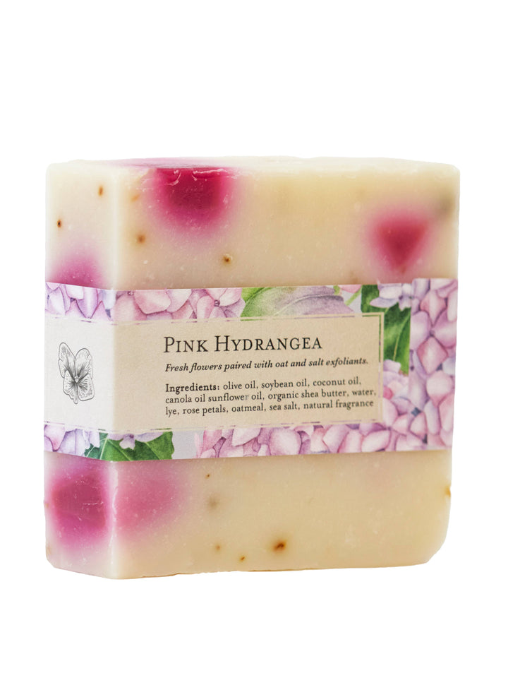 Pink Hydrangea Soap Scrub Bar