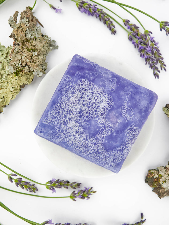 Lavender Oak Moss Soap Scrub Bar
