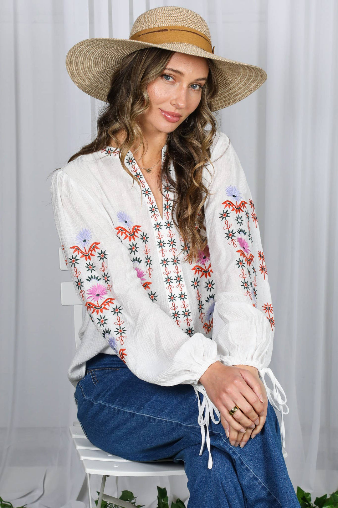 Vintage Embroidered Bohemian Top