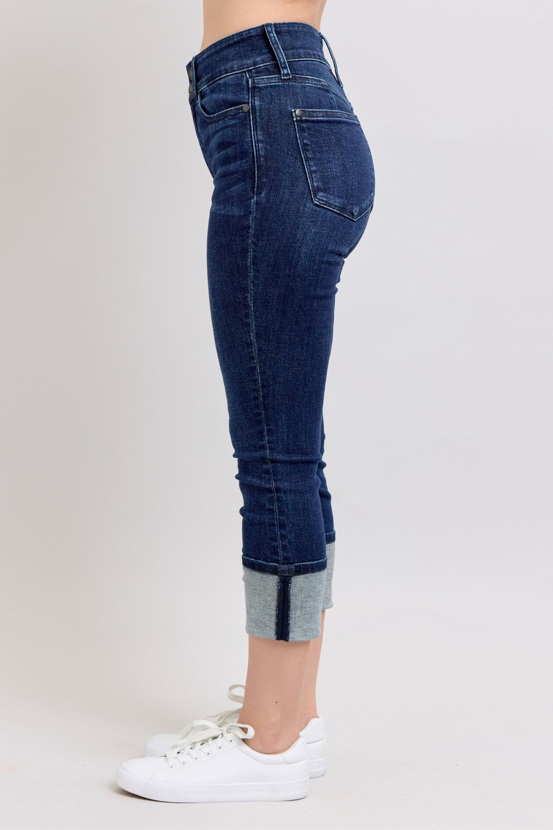 Judy Blue HW Double Waistband Capri