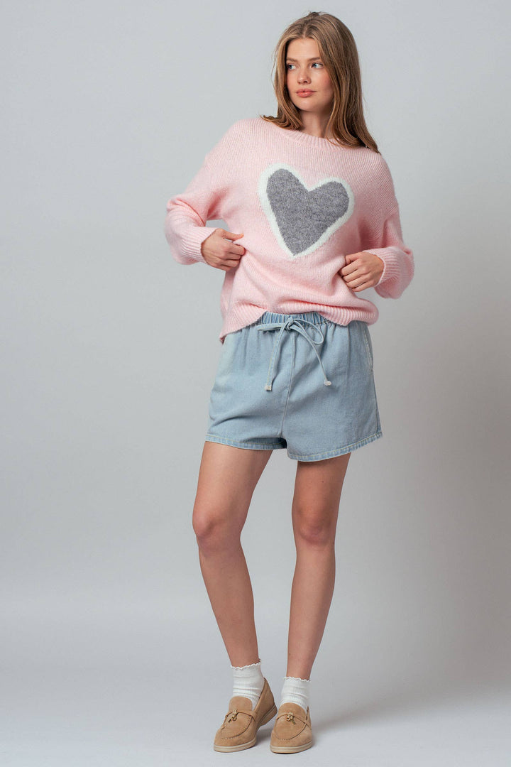 Plush Heart Sweater