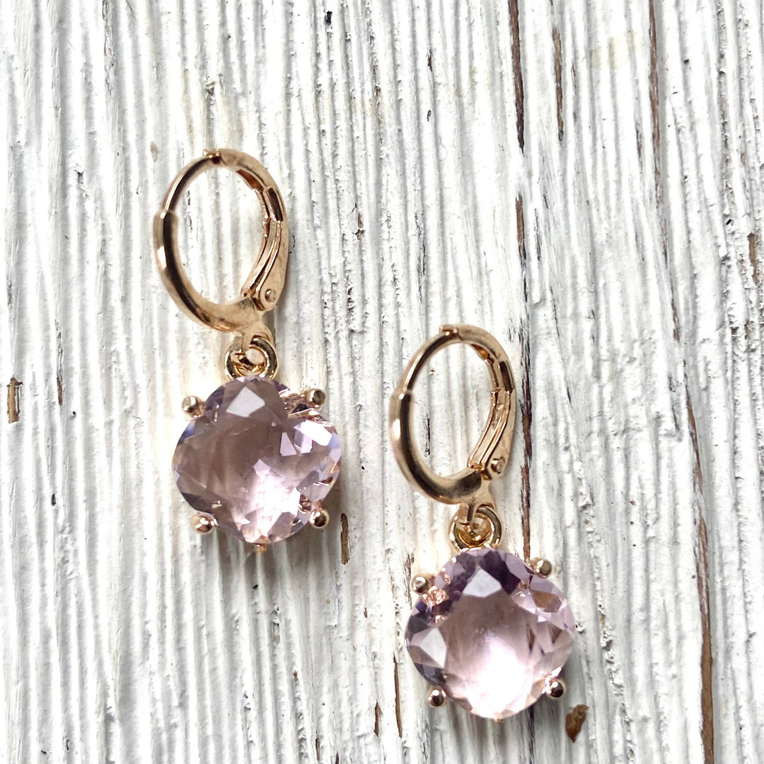 Pink Crystal Earrings