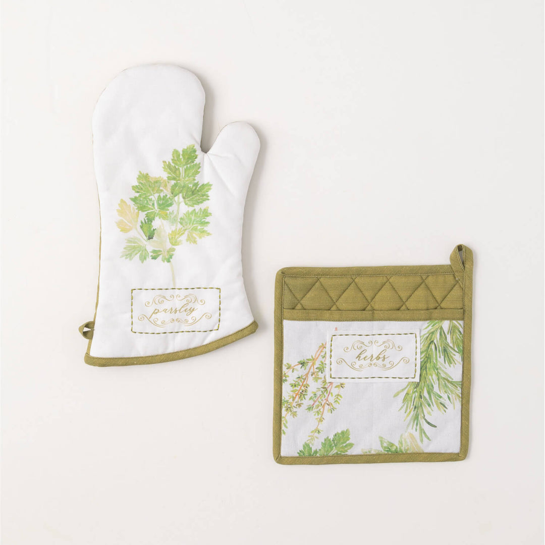 Oven mitt/holder set