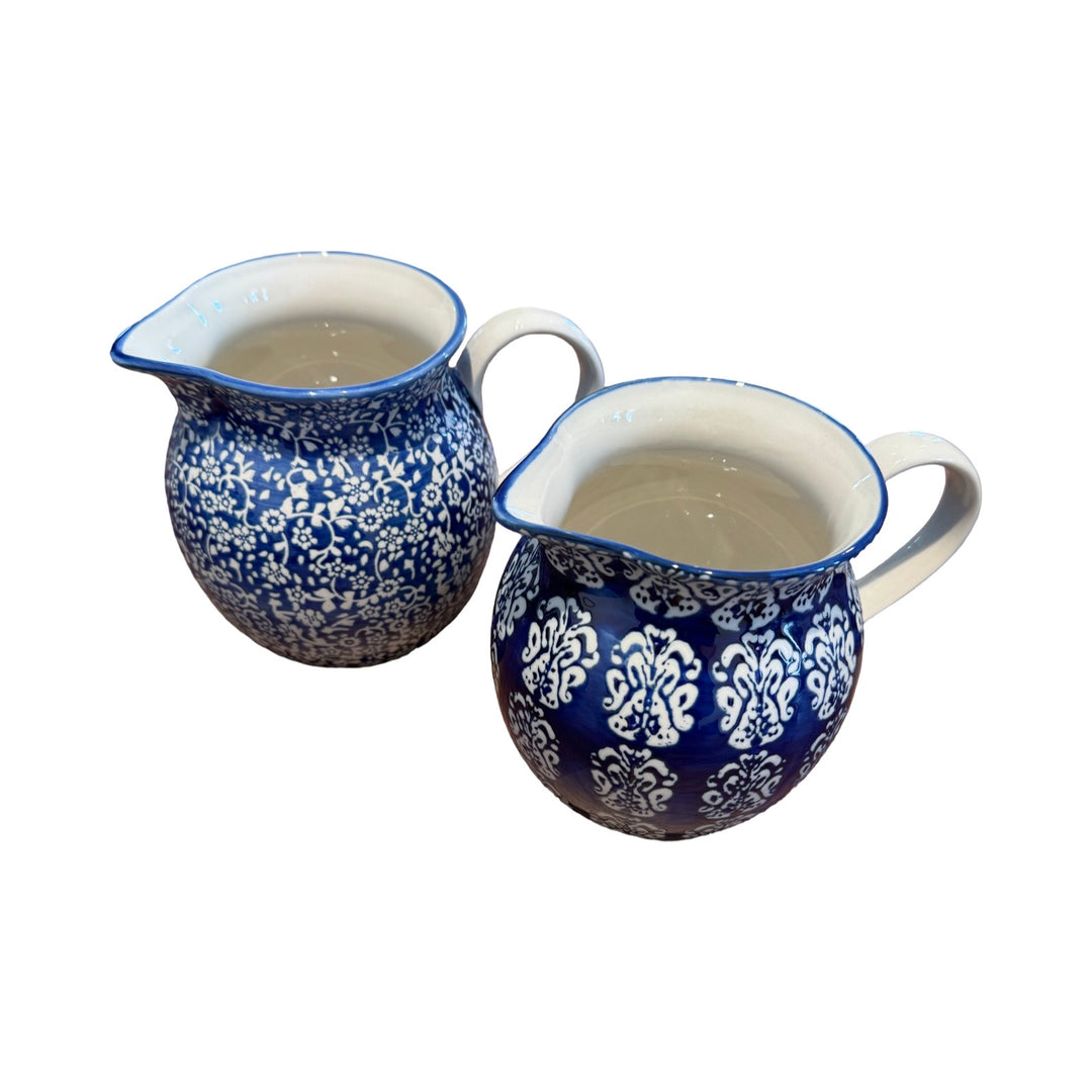 Blue Foral Pitcher
