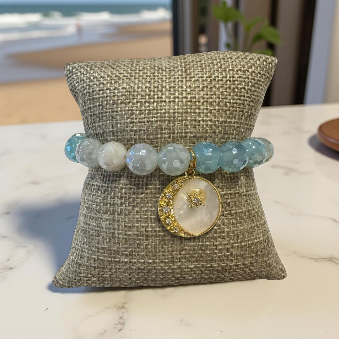 Mother of Pearl Moon & Star
