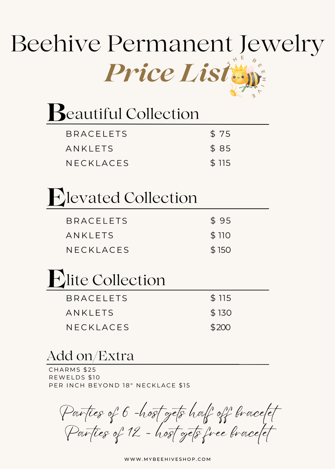 Permanent Jewelry Appointment/Down Payment