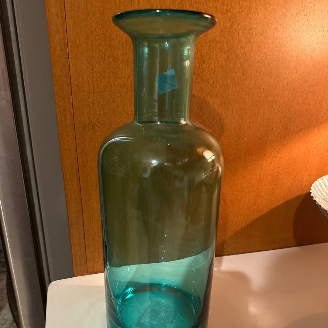 Blue tall vase