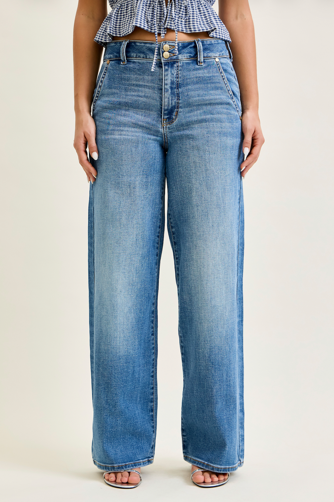 Judy Blue Light Wash Trouser Style