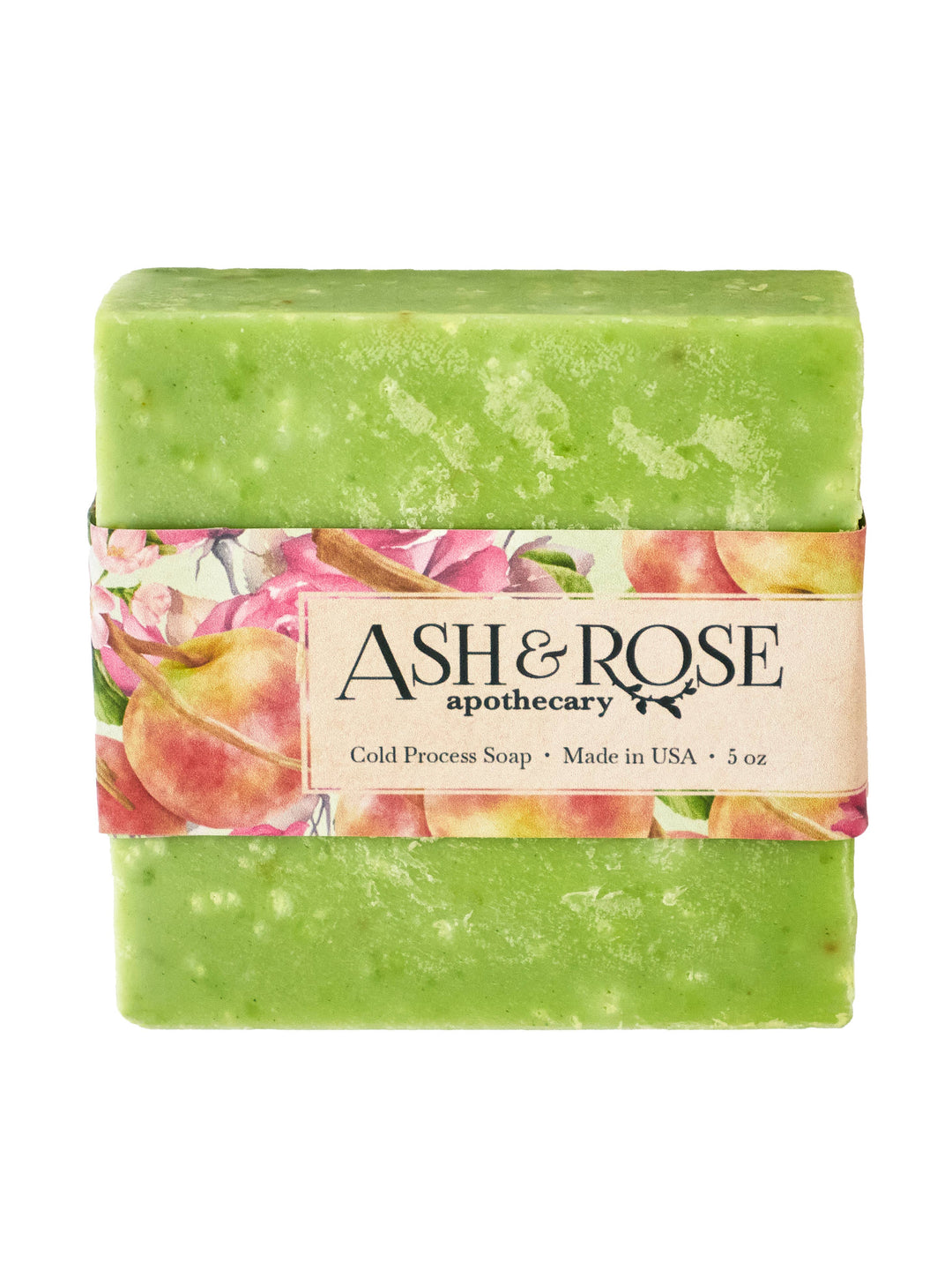 Apple Rose Soap Scrub Bar - Cold Process Natural Ingredients