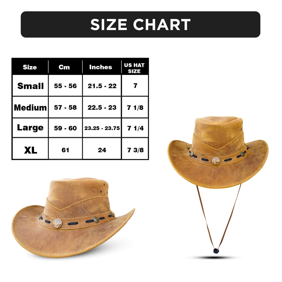 Tan Shapeable Western Leather Hat