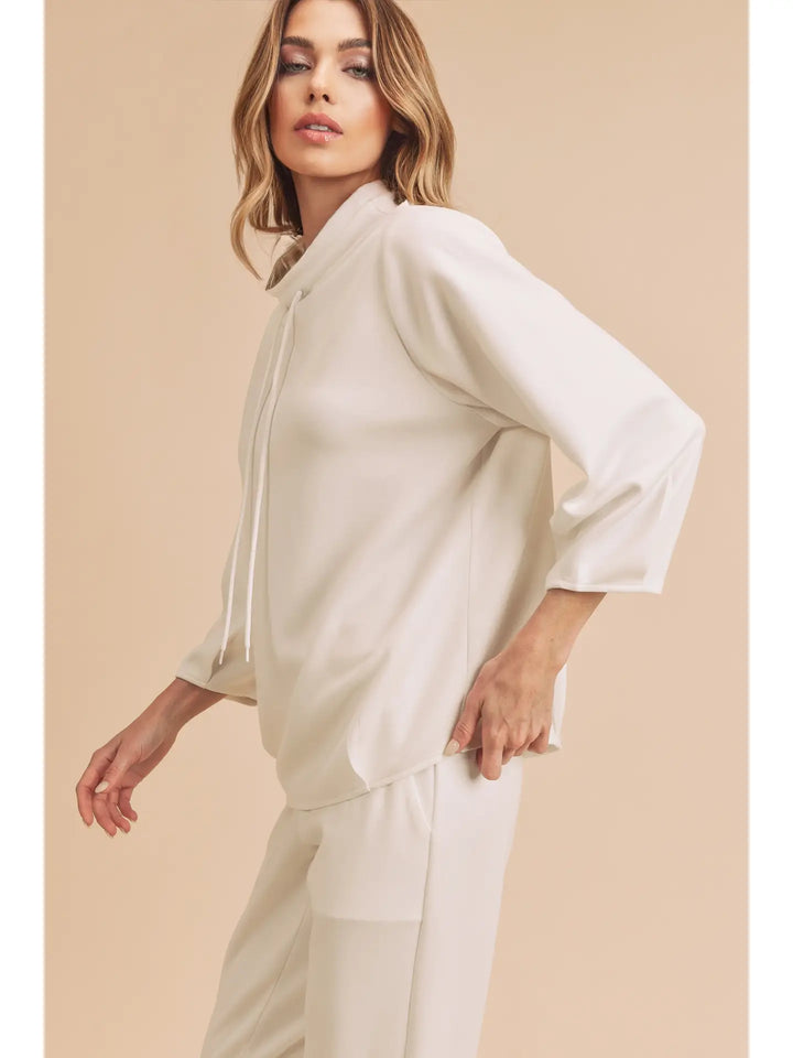 Simi Top Drawstring Neck Sweatshirt