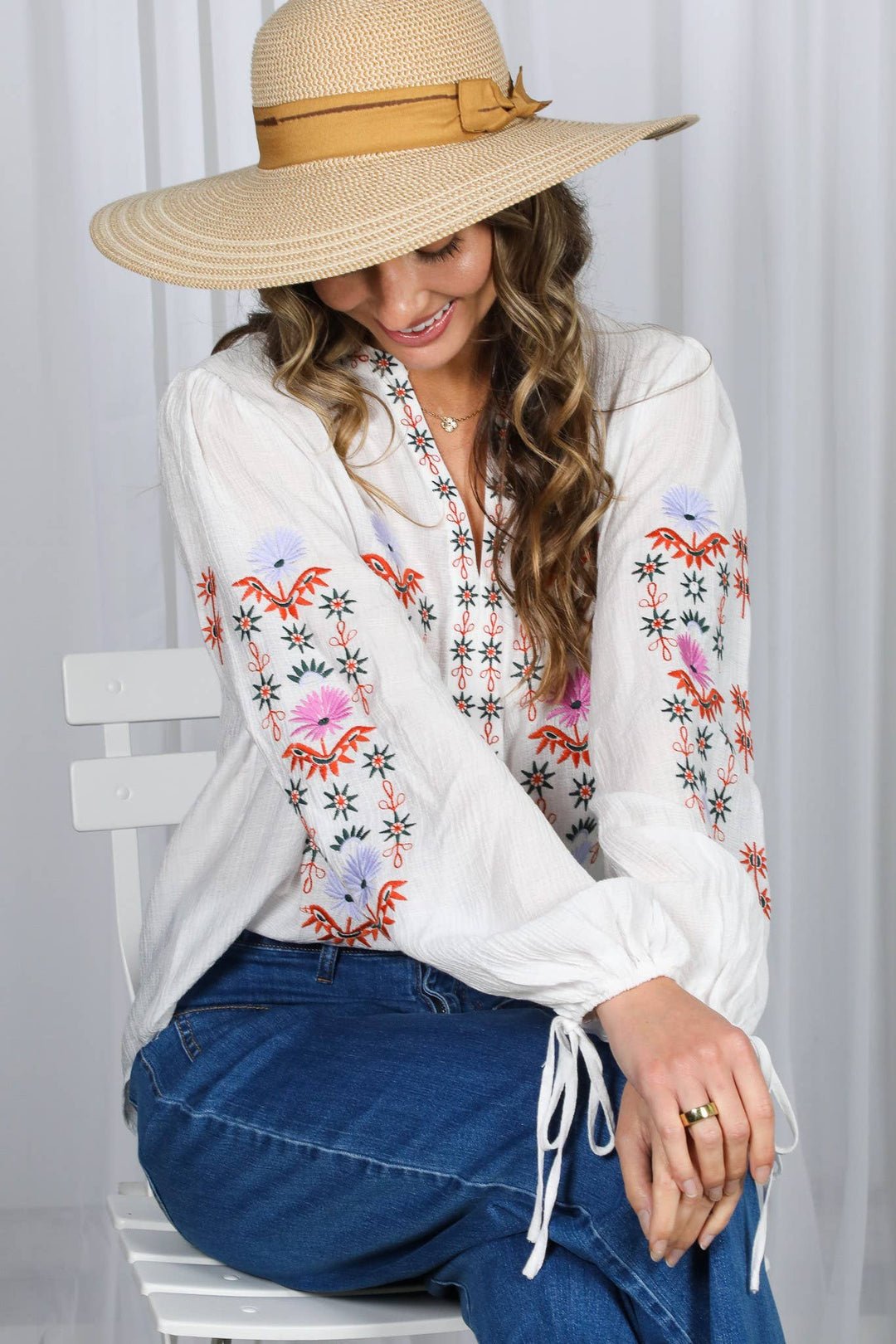 Vintage Embroidered Bohemian Top