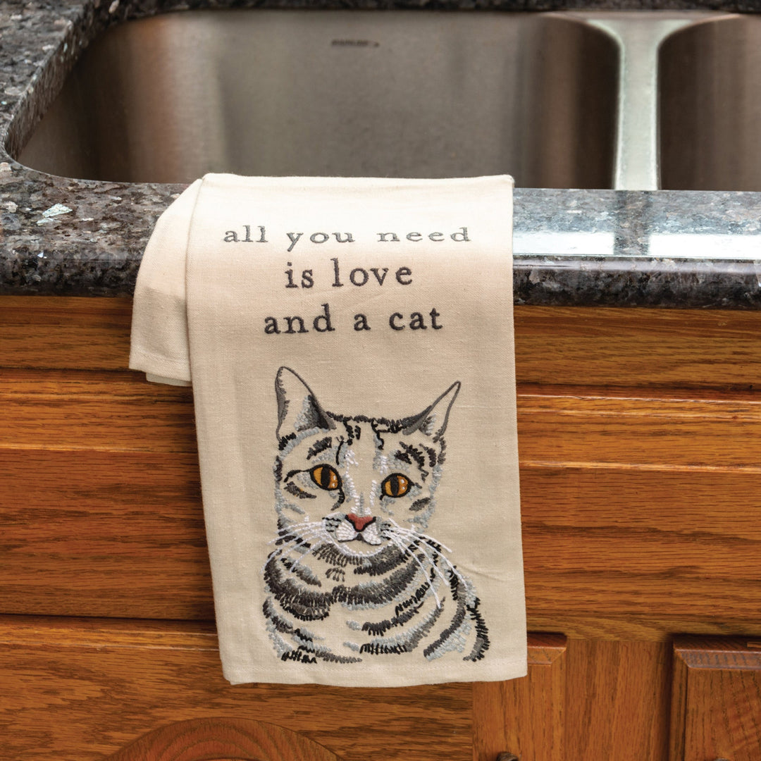 Towel cat love