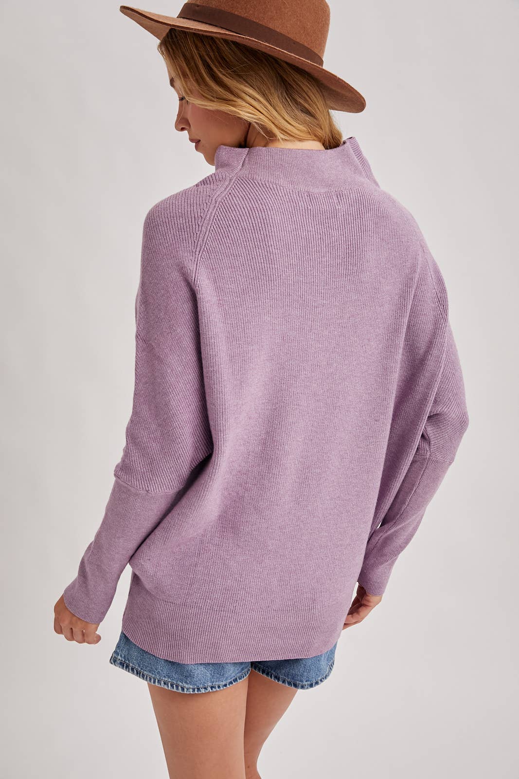 Lavender Slouch Neck Top