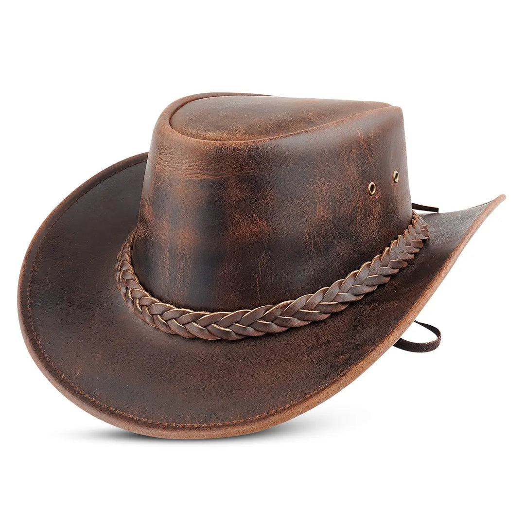 Brown Cowboy Hat Braided Band