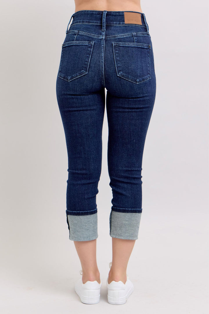Judy Blue HW Double Waistband Capri