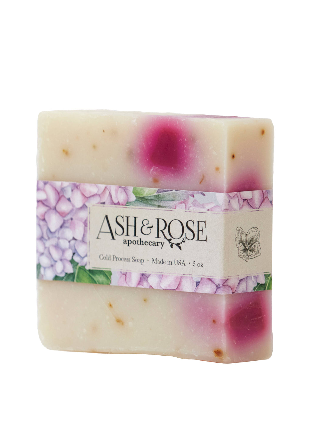 Pink Hydrangea Soap Scrub Bar