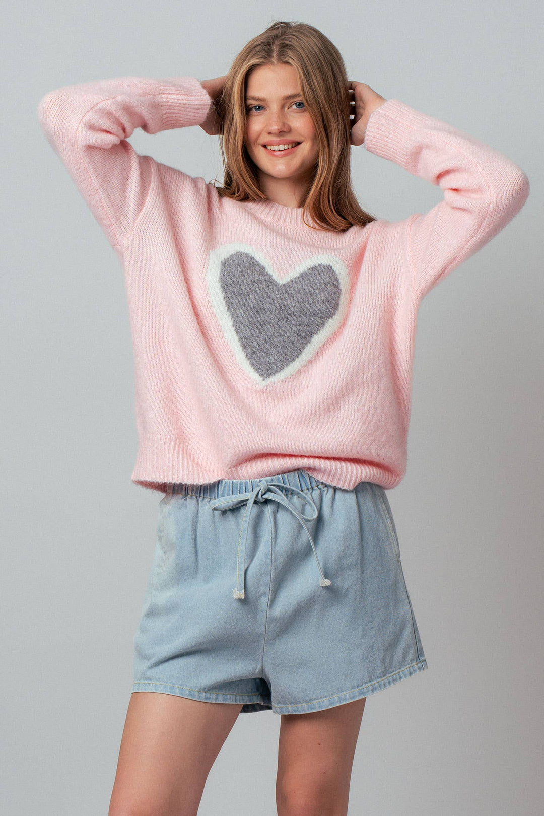 Plush Heart Sweater